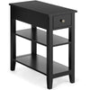 3-tier Sofa Side Table Modern End Table Nightstand w/ Drawer for Living Room