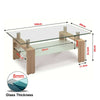 Glass Coffee Table With Storage Modern Living Room Furniture Tea Coffee Table