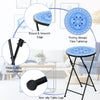 Folding Mosaic Side Table Round Bistro End Table W/ Ceramic Tile Top Plant Stand