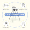 Baby Highchair Convertible Infant High Chair W/5-Point Harness Adjustable Tray