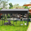 Dog Kennel Welded Wire Heavy Duty Dog House with Roof Cover Steel Fence 50" 98"