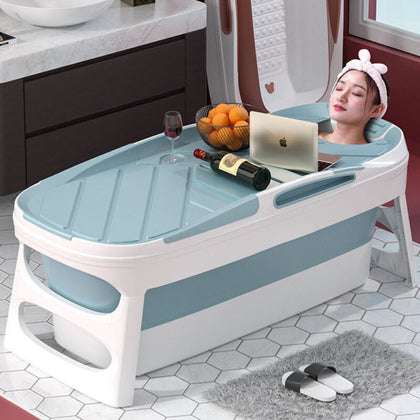 Portable Bath Tub Folding Spa Sauna Soaking Barrel Adult Child Relaxing Bathtub