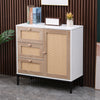 Pastoral Storage Cabinet Cupboard Sideboard Chest Of Drawers W/ 3 Drawers 1 Door
