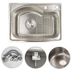 Modern Stainless Steel Kitchen Sink Single Bowl Laundry Catering Topmount Square