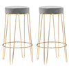 2 Bar Stools Metal Frame Breakfast Chair Kitchen High Counter Seat Pub Restauran