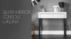 Silver Mirrored Dressing Table 1 Drawer Dresser Desk Vanity Mirrored Finish