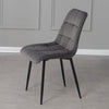 Glass Dining Table and 2 / 4 Grey Chairs Optional Lounge Office Home Furniture