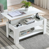 Lift Top Wooden Coffee Table With Storage White Lift up Desk Drawer Living Room
