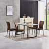 Grey Dining Table and Chairs 4/6 Set Retro Dining Room Chair Kitchen Home Office