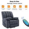 ELECTRIC POWER LIFT RECLINER CHAIR FABRIC SOFA WITH MASSAGE HEAT ARMCHAIR QC