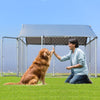 Outdoor Dog Playpen Heavy Duty Dog Kennel Galvanized Metal Dog Fence Pet House