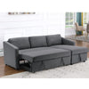 Universal Grey Sofa Bed Corner Fabric Sleeper Pull Out Storage Reversible Chaise