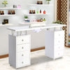 8 Drawer Manicure Table Nail Art Beauty Salon Station Technician Storage Desk