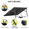 100W Foldable Tempered Glass Solar Panel with Solar Charging Cable Carrying Bag
