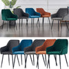1/2X Dining Chairs Set Velvet Metal Leg Padded Seat Kitchen Chair Home Office UK