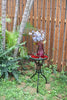 Iron/Glass Round Side Coffee Table Mosaic Design Garden Patio Flower Plant Stand