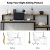 Tribesigns Computer Desk with Drawer and Storage Shelves 59"L Rustic Brown Table