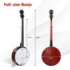 5-string Banjo 39" Full Size Banjo Kit w/ 24 Bracket Remo Head & Digital Tuner