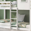 Treehouse 3FT Single Bunk Bed Wooden Frame Kids Sleeper Pine House Canopy White