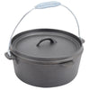 4.5L Dutch Oven Cooking Pot Cast Iron Outdoor Camping Camp Fire with Handle/Lid