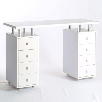 Professional Manicure Table Beauty Technician Nail Art Desk Movable Workstation