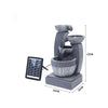 Solar Garden Fountain Water Pump Cascade Landscaping Outdoor Feature Landscape
