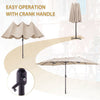Extra Large 4.6M Garden Parasol Patio Umbrella Double Side Sunshade Sofa Outdoor