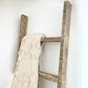 Rustic Reclaimed Solid Wood Blanket Ladder Storage