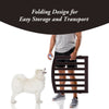 3-Panel Wooden Dog Gate Freestanding Pet Fence Baby Folding Safety Barrier