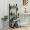 4 Tier Ladder Shelf Bookcase Display Storage Unit Free Standing Living Room