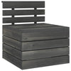 6 Piece Garden Pallet Set Solid Pinewood Dark Grey T9U8