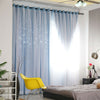 Star Blackout Window Curtains Hollow Thermal Insulated Home Bedroom Living Room