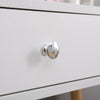 Vanity Dressing Table Makeup Desk w/ Round Mirror&2 Drawers,Stool White Bedroom