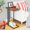 C Shaped Sofa Side Table Snack/Coffee Table End Table Bedside Table