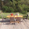 7 Piece Garden Dining Set Poly Rattan Brown T2O4