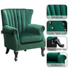 Chesterfield Armchair Chair Lounge Relax Fireside Sofa Velvet High Back Studded