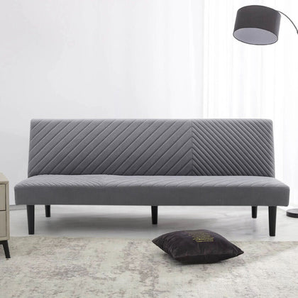 Grey 3 Seater Sofa Bed Settee Click Clack Recliner Sleeper Sofa Single Sofa Beds