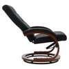 PU Leather Swivel Chair Recliner Armchair Home Lounge Sofa Chair With Footstool