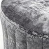 Crushed Velvet Round Footstool Dressing Table Stool Pouffe Seat Chair Side Pouf