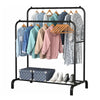 Heavy Duty Double Clothes Rail Hanging Rack Garment Display Stand Storage Shelf