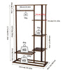 Heavy Duty Bamboo Garment Rack 6-Tier Ladder Clothes Rail Stand with Large Base