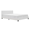 Faux Leather Bed Frame LED Double King Size Bed 4FT6 5FT Black or Off-White