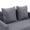 2 Seater Linen Fabric Sofa Armchair Settee Home Office Couch Chair W/Pillow