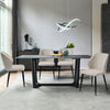 Set of 2 Faux Leather/Suede Dining Chairs Metal Legs Reception Restaurant Chair