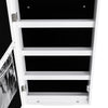 Jewelry Storage Cabinet Full-Length Mirror Lockable Swivel Armoire Floor Shelf