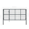 Garden Gate with Posts Steel 350x120 Anthracite J1T6