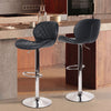 2PCS Bar Stools Gas Lift Swivel Stool Pub Club Cafe Breakfast Chair Faux Leather