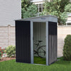 5X7FT Steel Metal Outdoor Garden Tool Storage Shed Bike Bin Store PentRoof Shelf