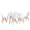 Dining Table and Chairs 2 4 6 Set Wooden leg Retro Room Chair White Kitchen