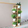 Tall Bamboo Wood Plant Stand Corner Plant Shelf Plant Table Display Railing Yard